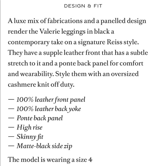 Reiss Valerie Leather Ponte Combo Legging - Picture 6 of 7